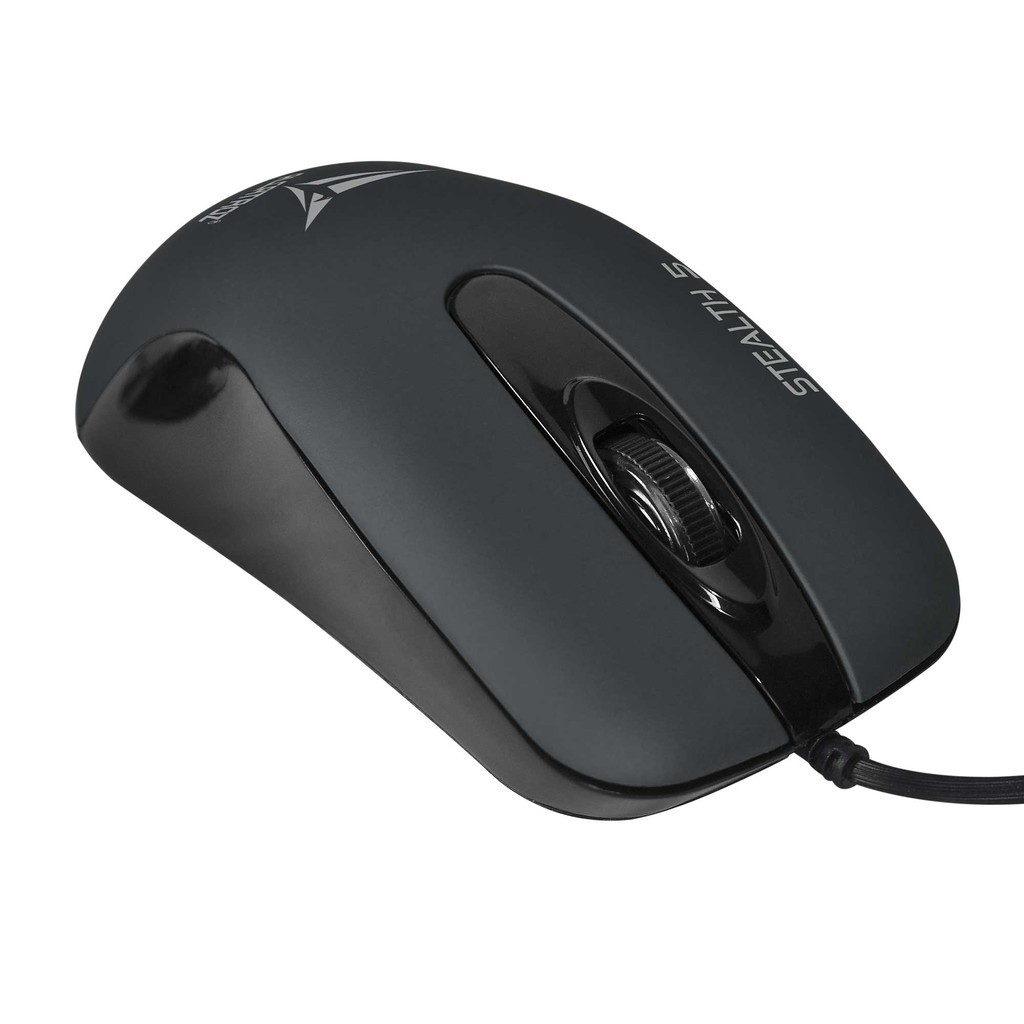 Alcatroz Silent Mouse Wired Stealth 5 [ 2 Tahun Garansi Resmi ][ Product Of Singapore]-Grey