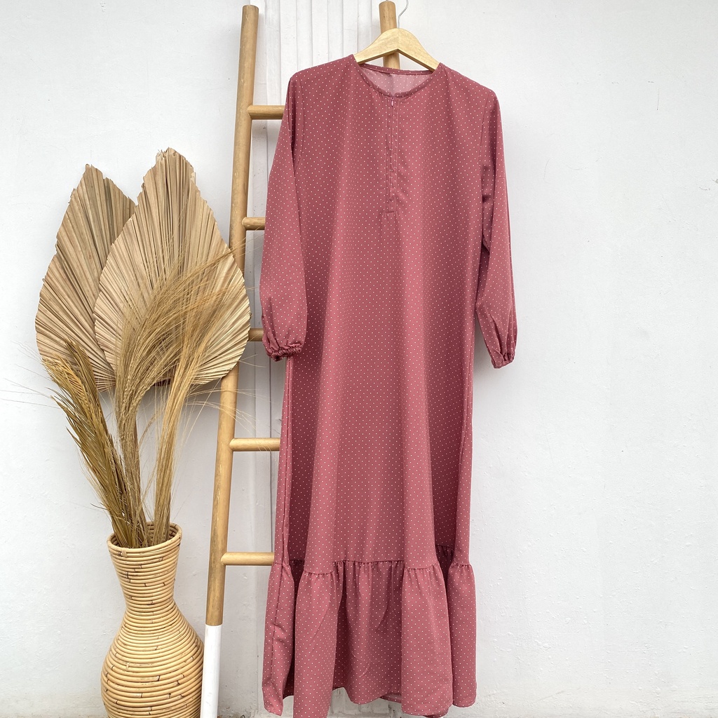 MAXI DRESS BLYANA ATHENA TWILL LONG DRESS PREMIUM BTS B584