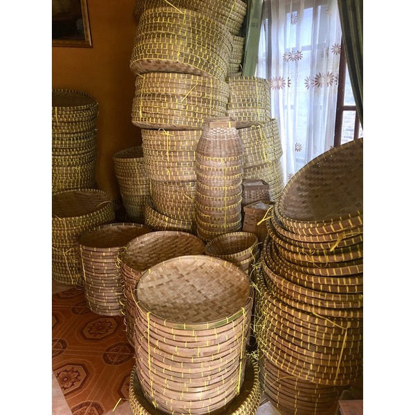 Jual Tampah Bambu Besar Cm Nampah Bambu Shopee Indonesia