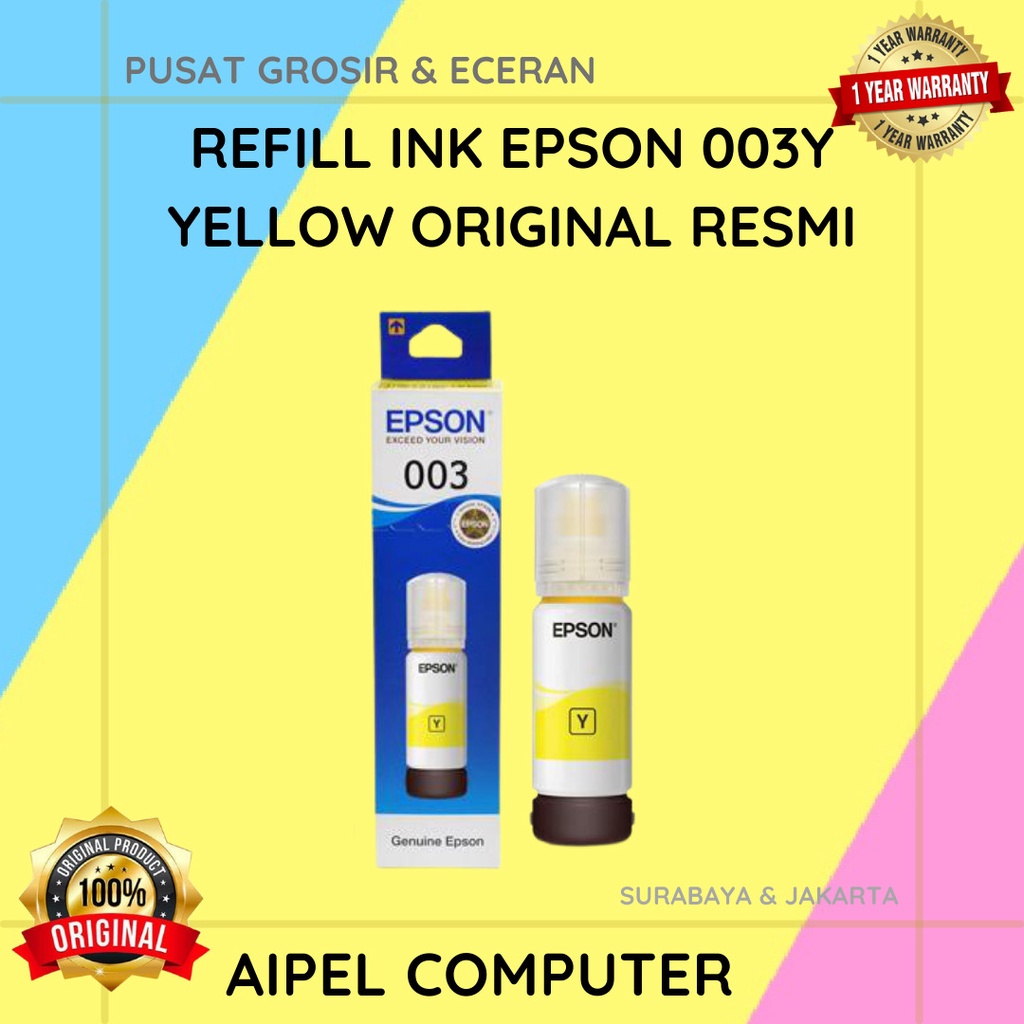 003Y | REFILL INK EPSON 003 YELLOW ORIGINAL RESMI