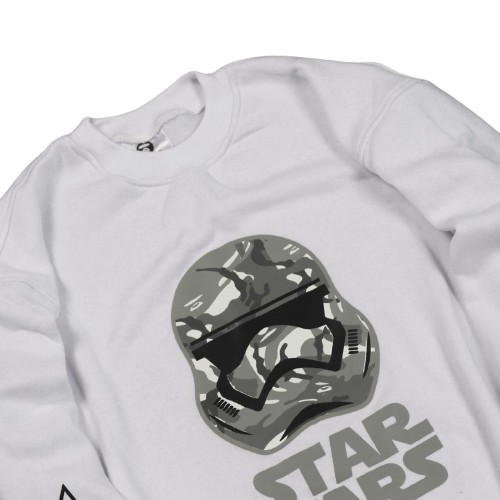 Wahyu – Jaket Sweater Crewneck STARWARS  – White Fashion Trendy Casual Pria Good Brand Quality Styli