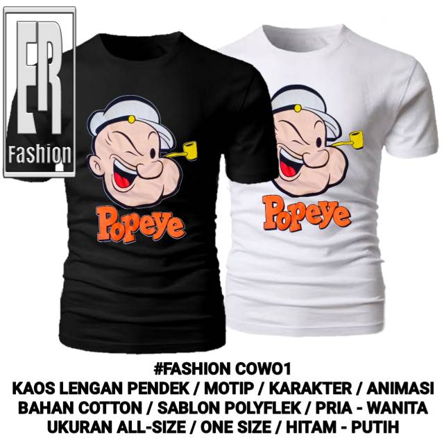 KAOS BAJU OBLONG LENGAN PENDEK MOTIP GAMBAR TOKOH KARAKTER PRIA WANITA