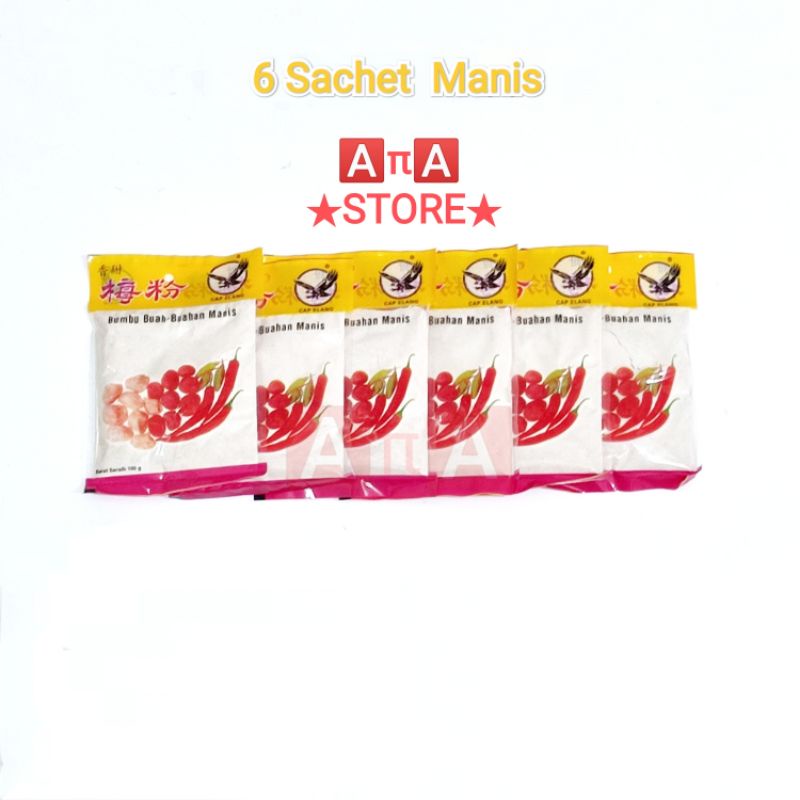 

bumbu buah manis Garam rujak Kiamboi/ 6`Sachet