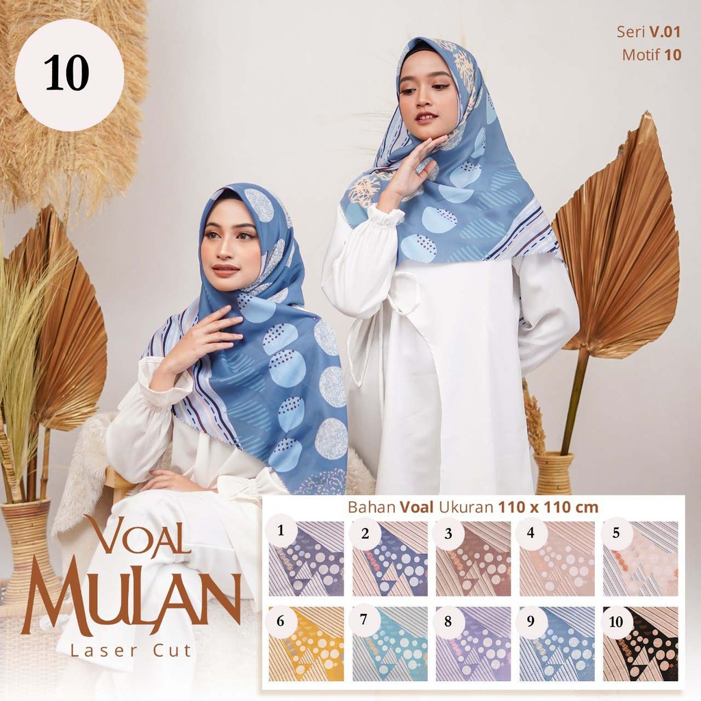 Segiempat Umama Motif  Voal Mulan motif 10-12