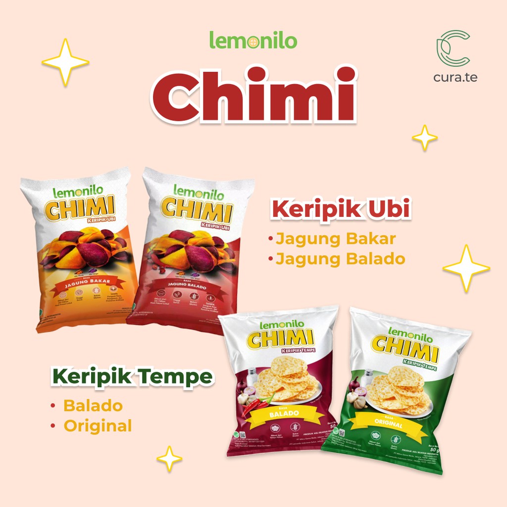 LEMONILO CHIMI KERIPIK UBI TEMPE | SNACK CEMILAN DIET SEHAT