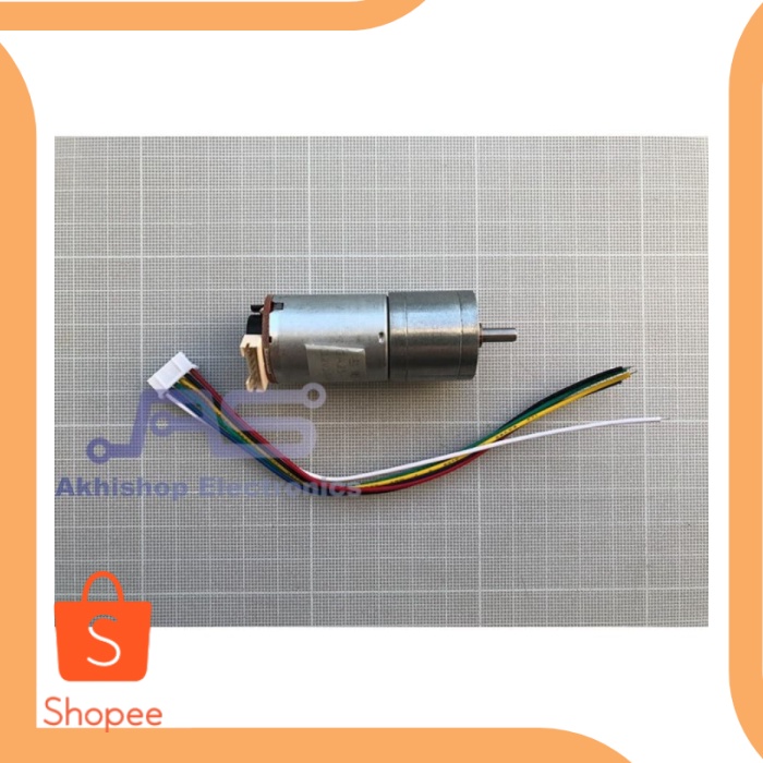 High Torque Motor DC 25GA370 12V 100RPM w Encoder tools n parts 6Zep