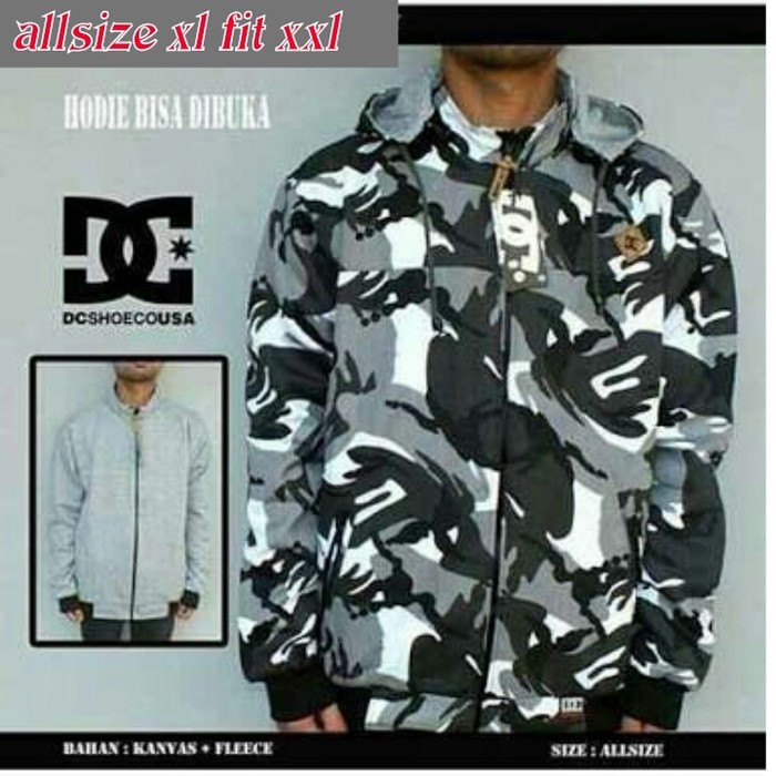 JAKET JUMBO XXL Jaket dc bolak balik loreng rusia jumbo Murah