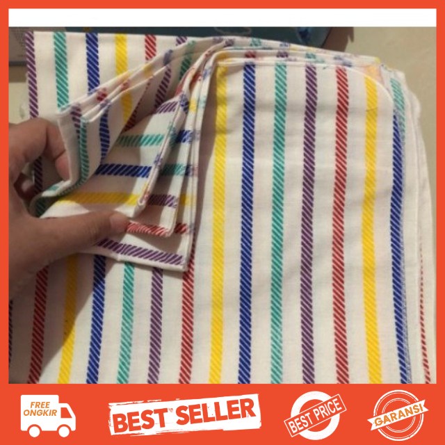 (3 pcs) Kain Alas Ompol Bayi Baru Lahir Lurik Katun SNI Halus Lembut Anti Alergi Alas Perlak Bayi Alas Tidur Rainbow Pelangi 45x50 CM