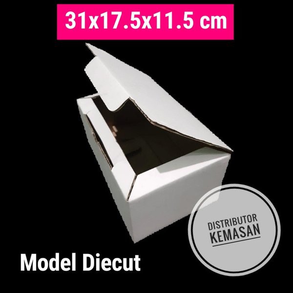 

KOTAK KARDUS KARTON BOX SEPATU POLOS TIPE I (BOOT) PUTIH UKURAN 31X17,5X11,5 CM