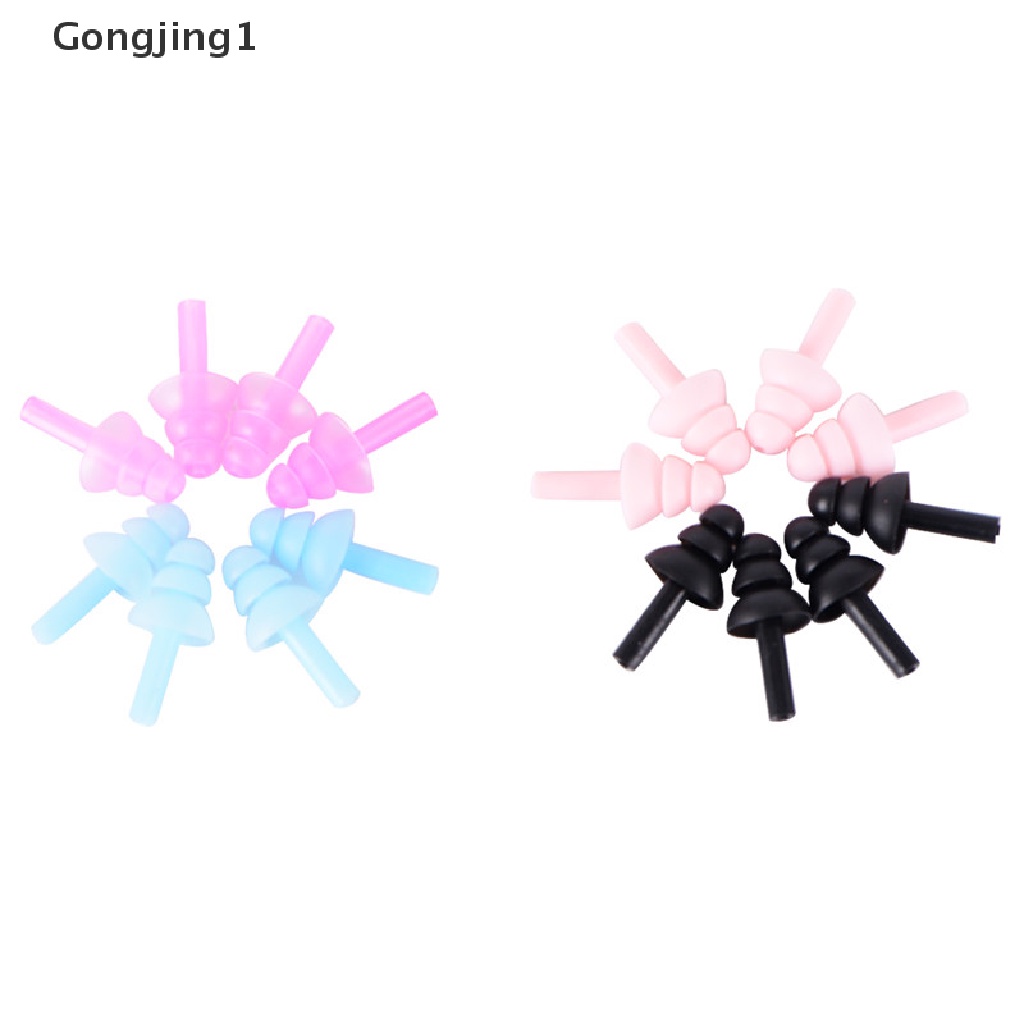 Gongjing1 4PCS Earplugs Bahan Silikon Anti Bising Untuk Tidur