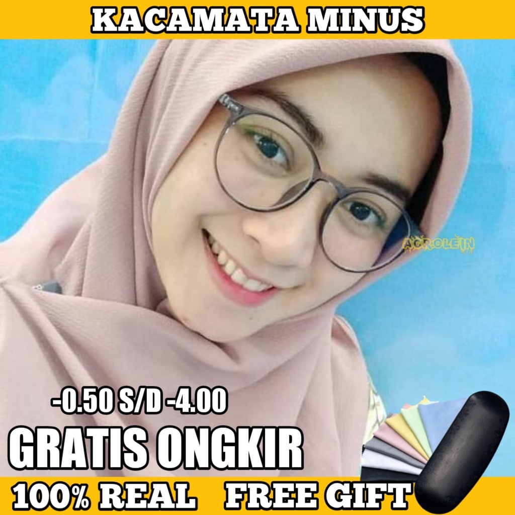 TERMURAH - KACAMATA MINUS - KACAMATA RABUN JAUH -0.50 S/D -4.00 GRATIS BOX DAN LAP WANITA/PRIA UNISEX