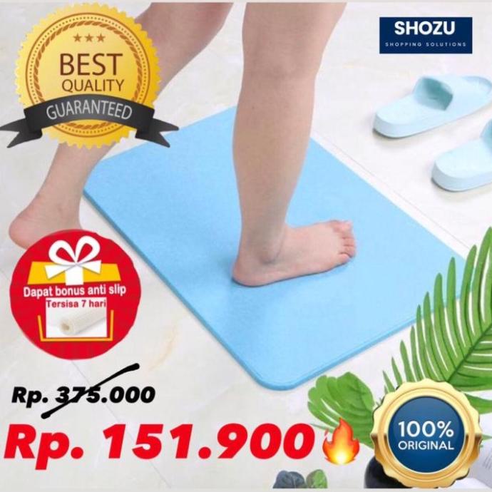 Keset Kamar Mandi Diatomite Bathmat Super Serap Anti Air Original Batu