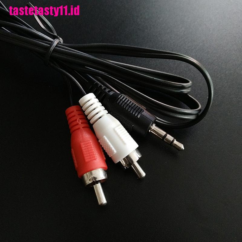 Kabel Audio Splitter Jack 3.5mm Ke 2RCA Male Panjang 1.2m / 3.9ft Untuk Handphone