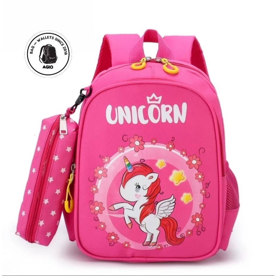 Tas Kuda Mini kawai Tas Sekolah Anak Perempuan Paud Tk SD Free Tempat Pencil