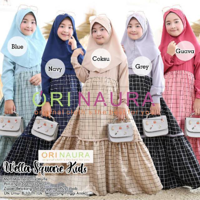 Wella Square Kids Gamis + Jilbab Maxmara by Orinaura