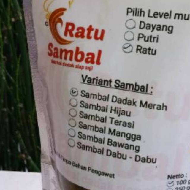 

Sambal Merah dadak 100gr