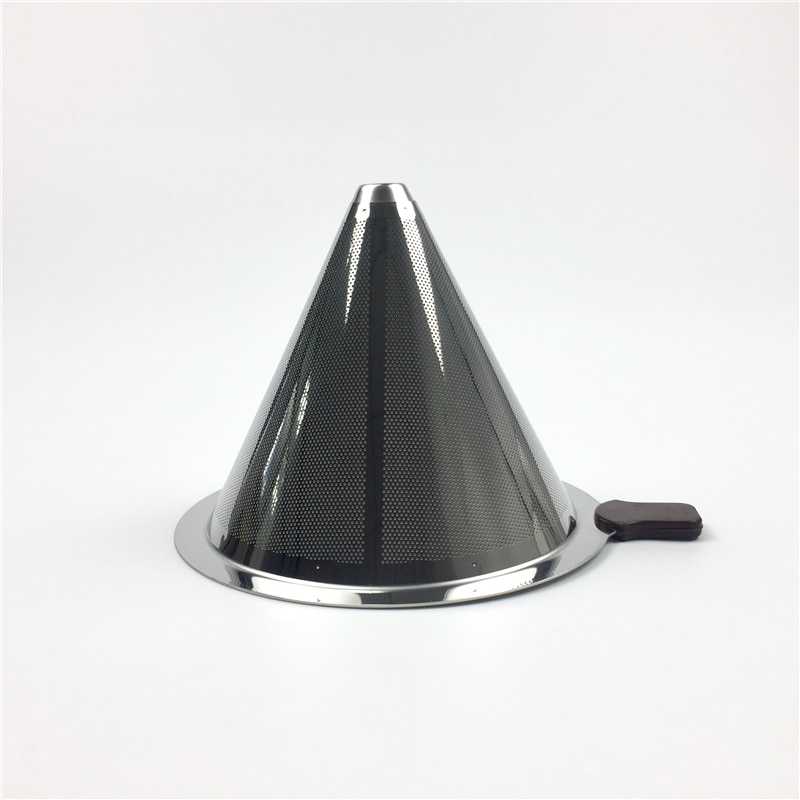 V60 Dripper Filter Stainless Steel Cone Paperless Coffee Alat Penyaring Drip Kopi Manual