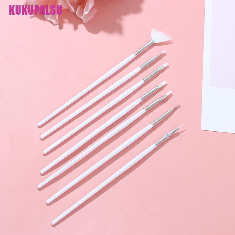 (Full) 15pcs / Set Kuas Lukis Kutek Gel UV Untuk Nail Art / Manicure DIY