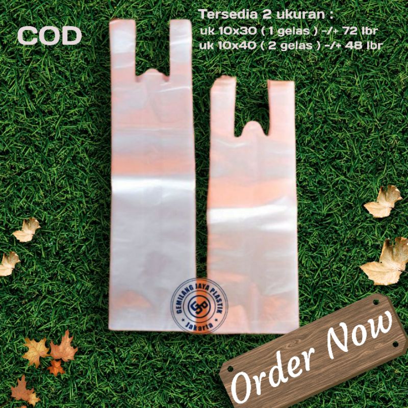 HD Kantong 1 Cup & 2 Cup Bening  / Kantong Plastik Juice Gelas Pop Ice Teh Poci