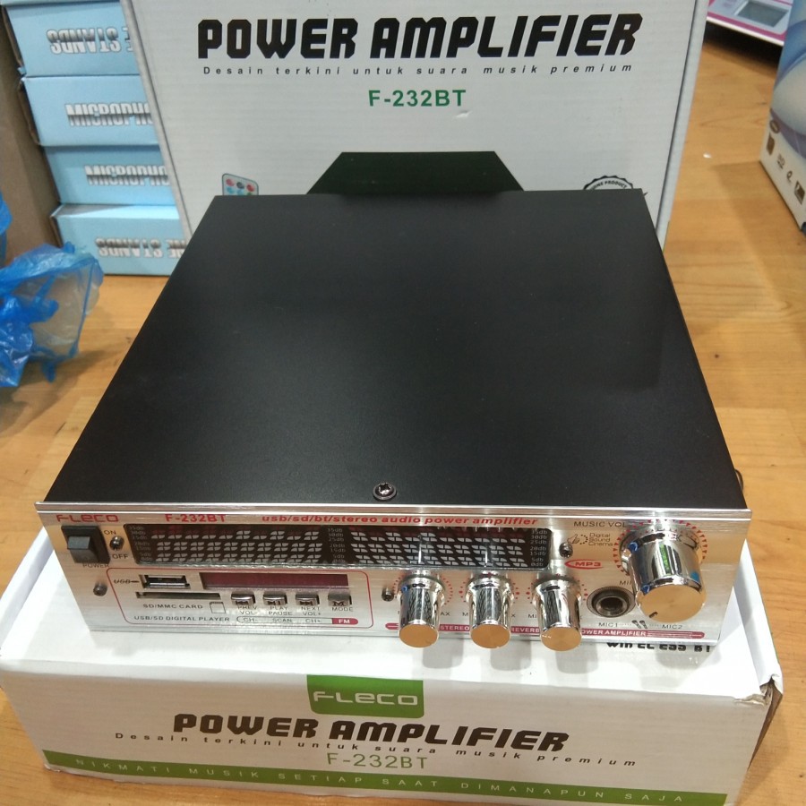 amplifier /ampli mini fleco f232 -bt bluetooth usb radio