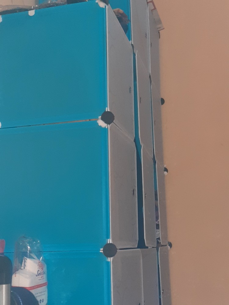 Rak Sepatu Plastik/rak Toys/rak Buku/rak Serbaguna Susun 6 Kotak/pintu