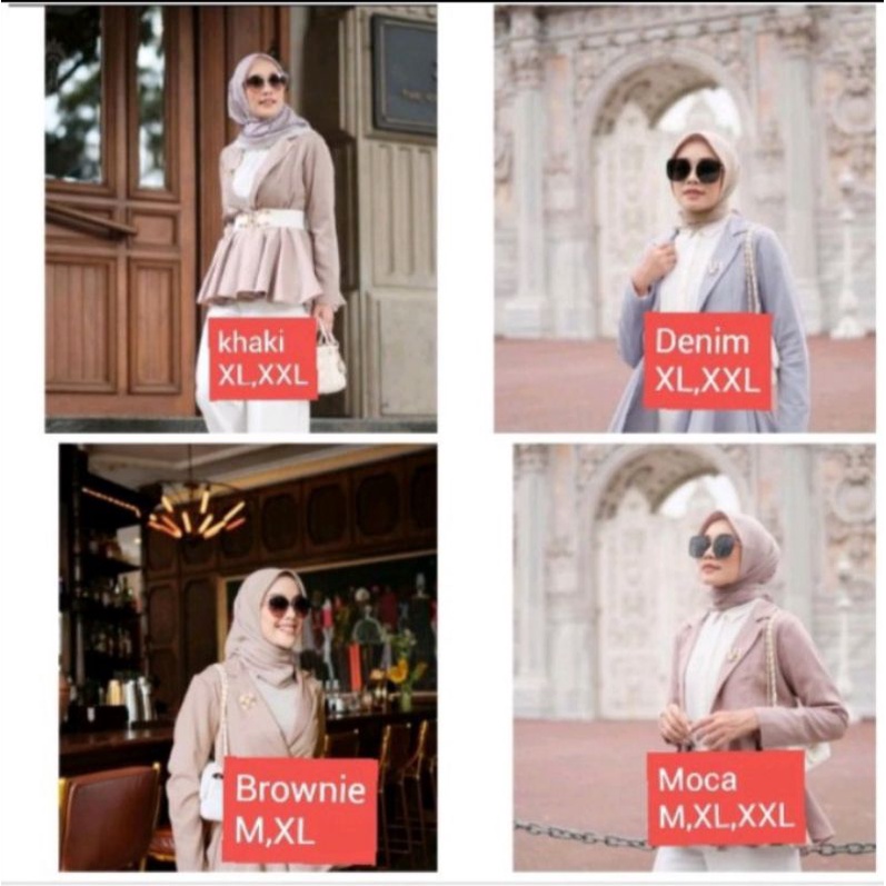 DAILY BLAZER, GLAM BLOUSE, FLORAL BLOUSE,AUDREY MIDI, N SELENA BLOUSE BY VANILLA HIJAB