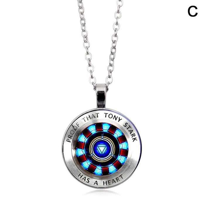 Kalung Ironman Iron man tony stark avengers arc reactor necklace