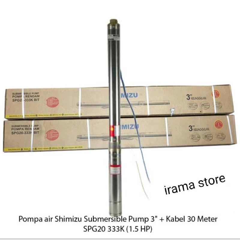 POMPA SATELIT SUBMERSIBLE SHIMIZU - KABEL 50M - SPG333K - 1.5 HP - SUBMERSIBLE PUMP