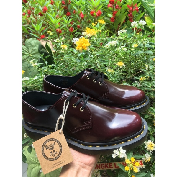 Sepatu Dr.Martens 1461 Vegan Cherry Red (Sintentis) Clasic