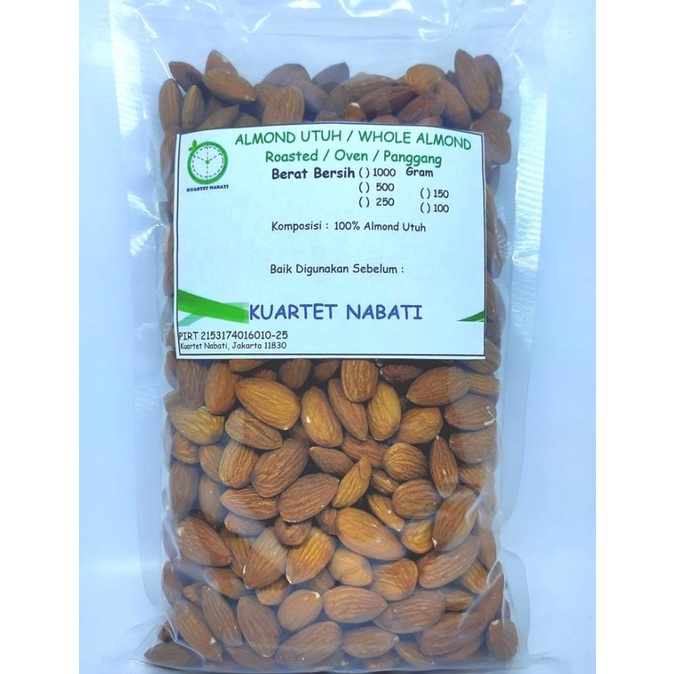 

Almond Roasted (Kacang Almond Panggang) Tanpa Cangkang Size Besar 500g