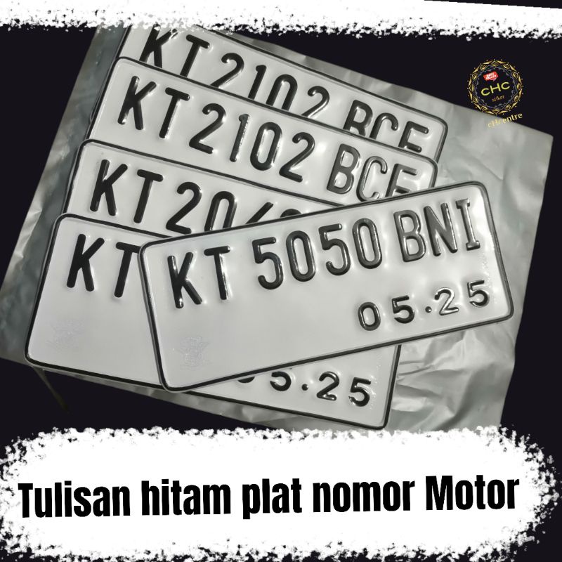 Pelat Nomor Kendaraan Putih tulisan Hitam Motor Bisa Request Sesuai Keinginan Suka Suka Bikin Plat Nomor Motor Standar Ada Logo Cap Embose Terbaru