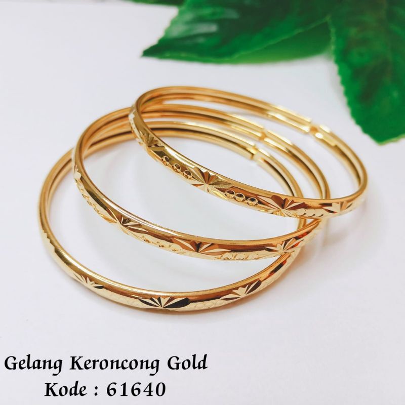 3PCS GELANG TITANIUM KERONCONG ANTI KARAT 62139