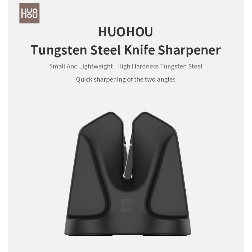 HUOHOU Pengasah Pisau Knife Sharpener Whetstone Tungsten Steel - HU0034 - Black