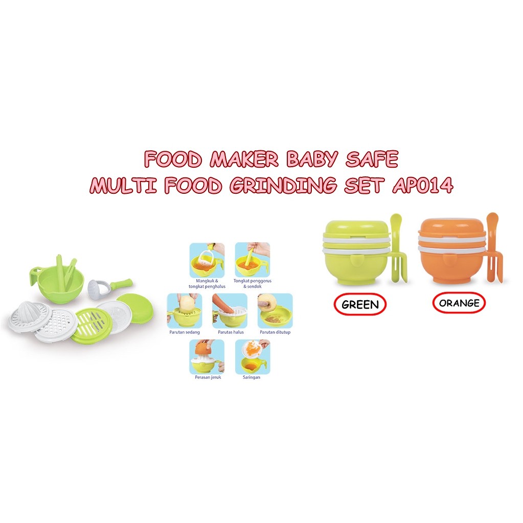 FOOD MAKER GRINDER BABY SAFE MULTI FOOD GRINDING SET AP014