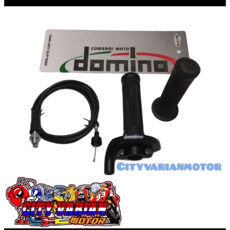 Paket Gas Spontan Domino 1 Kabel plus Saklar Domino KTC Crf KLX Vixion Mio Beat Scoopy Vario Nmax dl