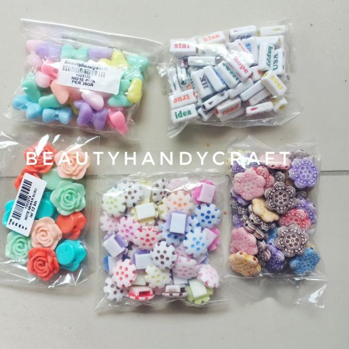 

Stok terbaru Mote huruf per pack 25 gram