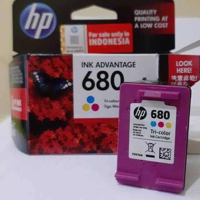 Catridge hp tinta 680 black, color 802, Kosongan original