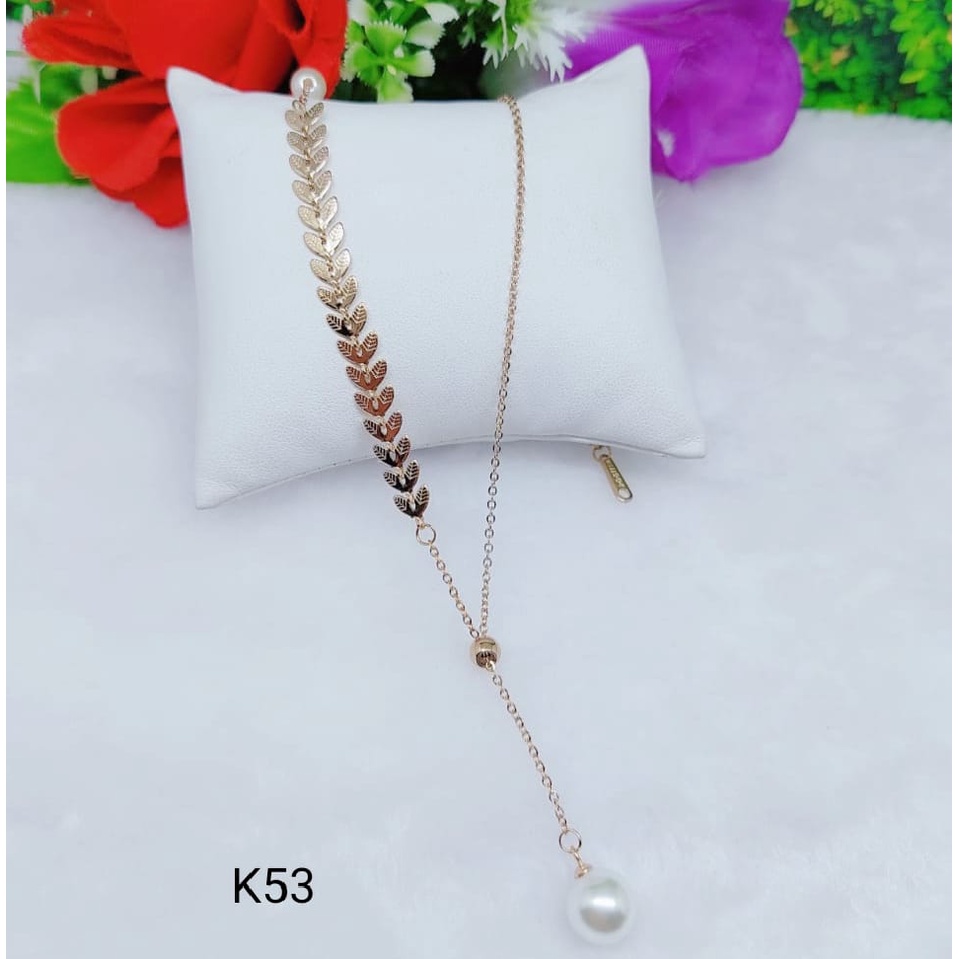 Kalung titanium perhiasan fashion K51-56