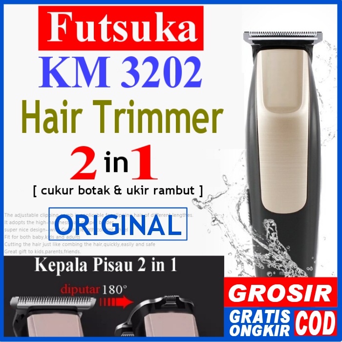 FUTSUKA 3202 HAIR TRIMMER CARVING TATO ALAT CUKUR RAMBUT KM3202 ORIGINAL