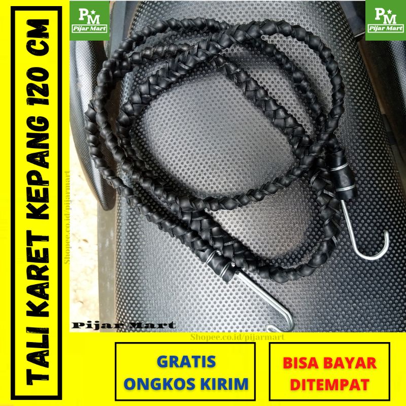 Tali karet Bagasi elastis / Tali karet ban / Tali karet Kepang panjang 1 meter/ Tali karet pengikat 