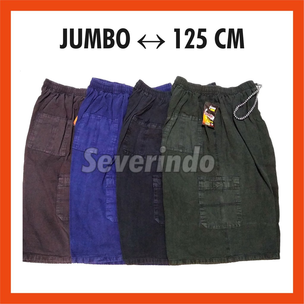  JUMBO Celana  Pendek  Pria JUMBO BIG SIZE Bahan  Kanvas  