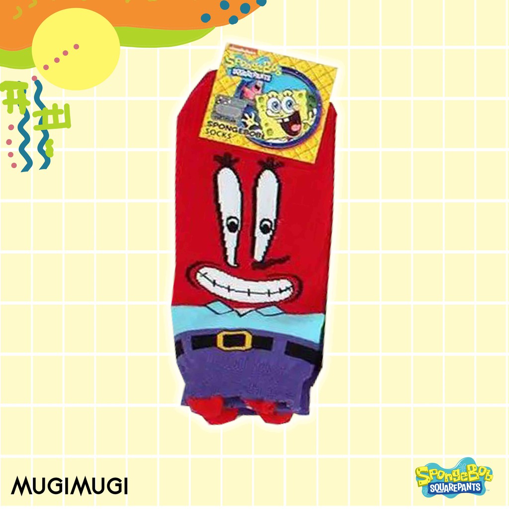 Kaos Kaki Korea Spongebob Squarepants / Patrick / Squidward / Mr Crab