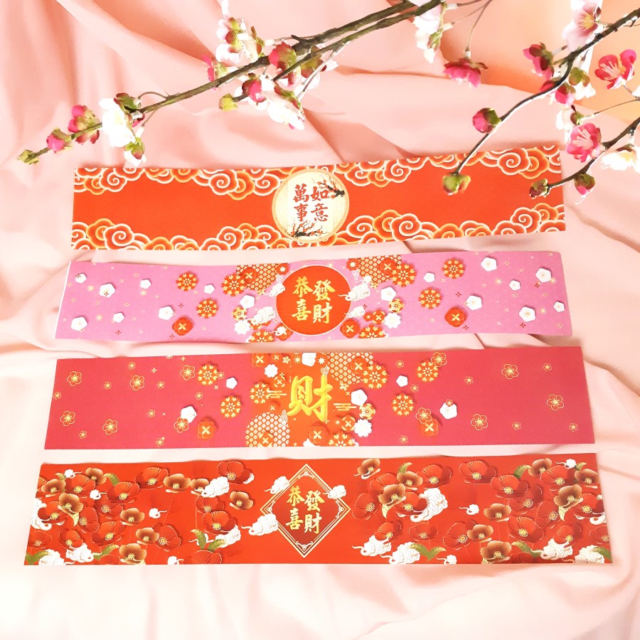 

Pita Hias Kertas Imlek Motif / Paper Belt CNY (10 lembar) - HORIZONTAL