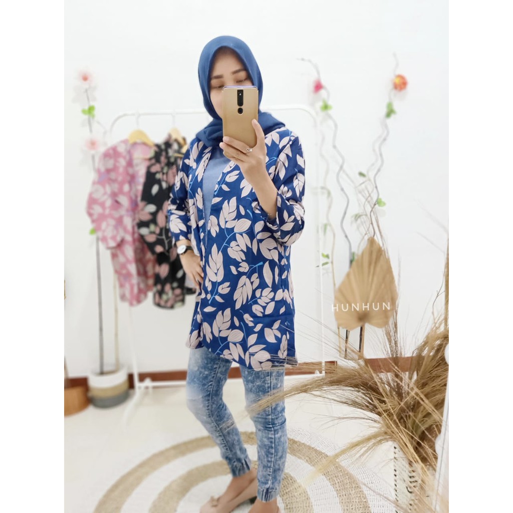 BIG SALE!! LONG CARDI LEAF/ CARDIGAN DAUN MOTIF WOLFISH PREMIUM HITS SELEBGRAM