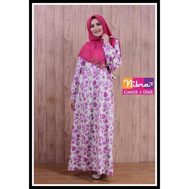 Gamis Model Terbaru Nibras NS 09B Pink Baju Wanita Terbaru Model Baju Gamis