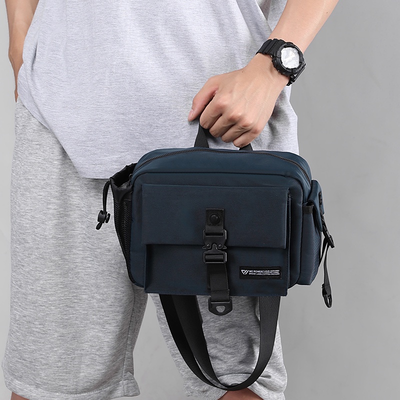 Tas Selempang Pria HAOSHUAI 5900 Sling Bag Pria Waist Bag Pria Anti Air Bahan Dolby Lotto Coated