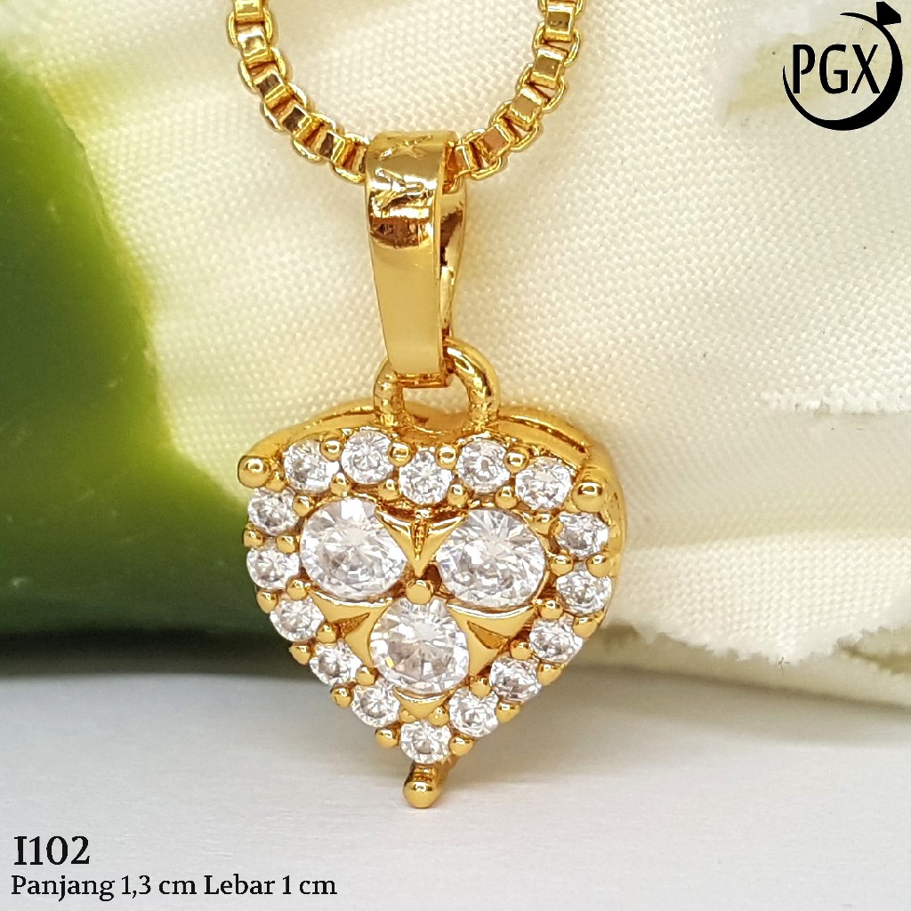 PGX Liontin Kalung Xuping Wanita Aksesoris Fashion Perhiasan Lapis Emas  - I102