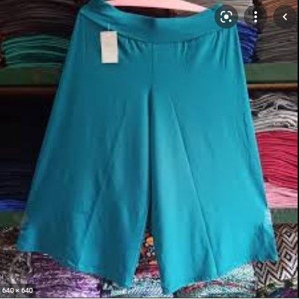 KULOT PENDEK JUMBO CELANA WANITA KULOT BIG SIZE BISA COD-HIJAU TOSCA