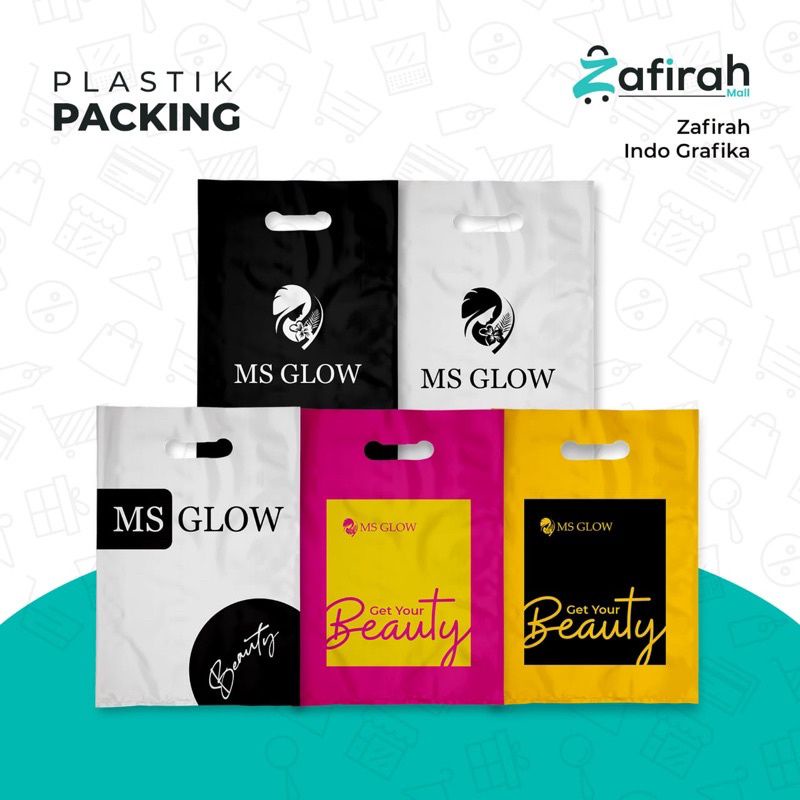 

plastik packing ms glow sablon