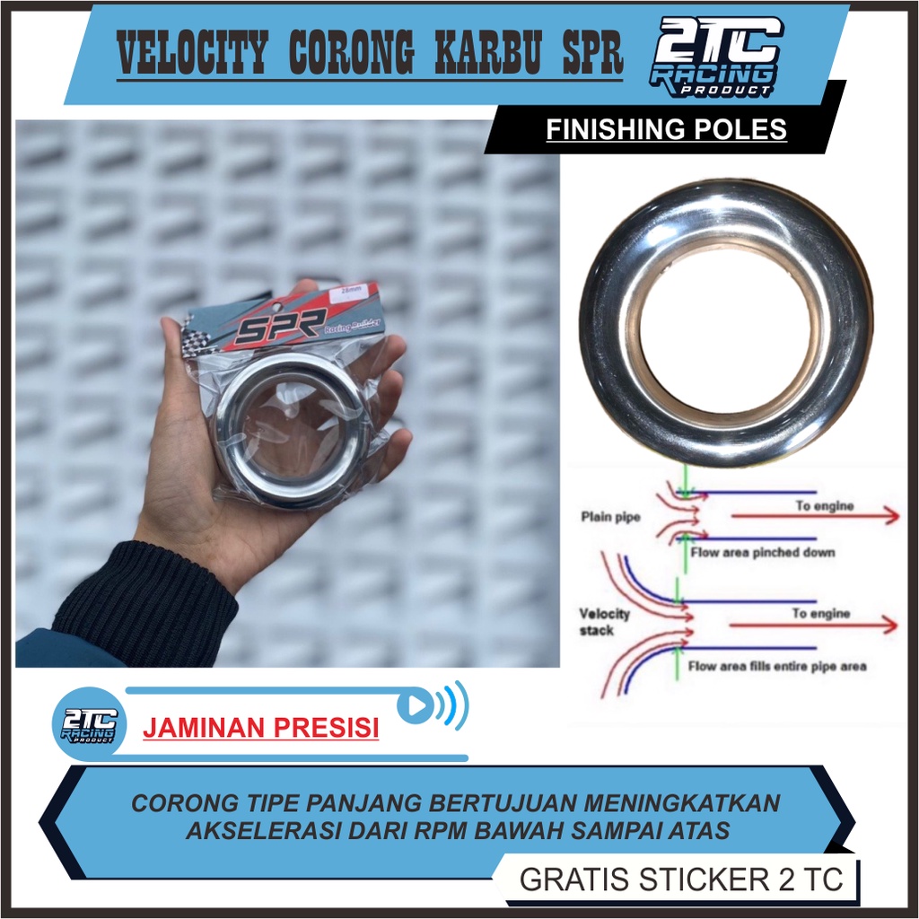 VELLOCITY STACK VELOCITY CORONG KARBU SPR KARBU PWK 28 PE 28 PWL 28